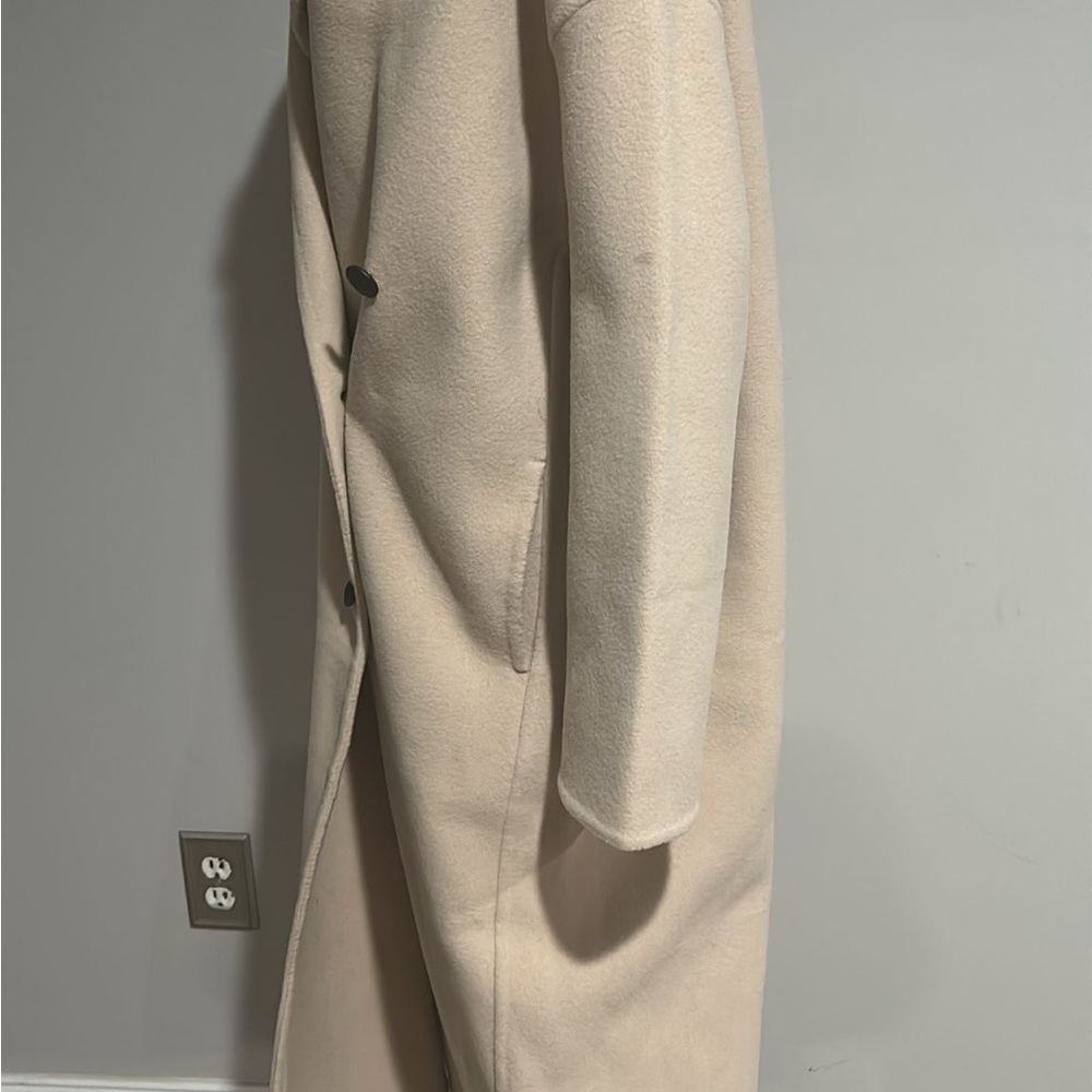 Rag & bone Thea Beige Wool Double-Breasted Coat Size Large - Picture 8 of 13